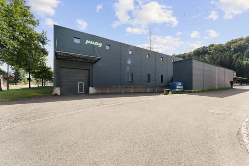 Business building with 10 m high rack warehouse and 800 m2 office centrally located in the Mittelland (9)