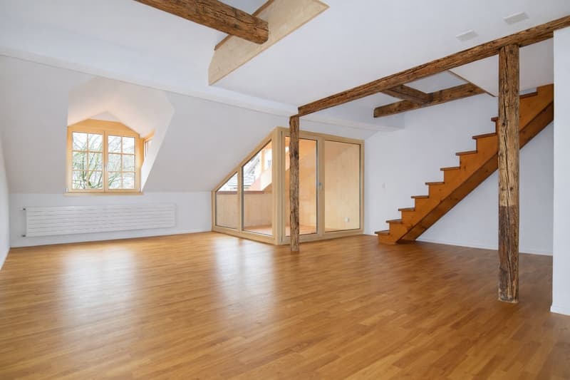 Grosszügige Altstadt-Dachwohnung auf drei Wohnebenen mit Loggia und Schlossblick (1)