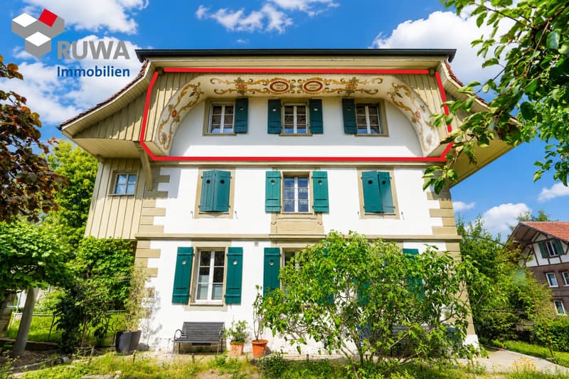 3.5 room attic apartment with gallery and panoramic view in Ersigen... (10)