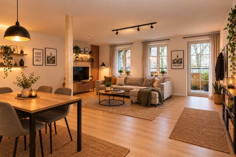 Charmante 1.5-Zimmer-Altbauwohnung mit Balkon in der Burgdorfer Altstadt (1)