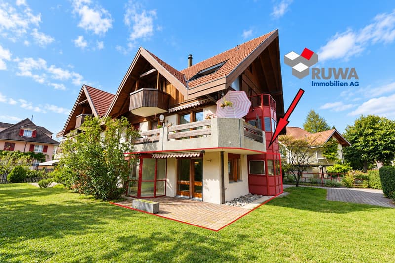 Praktische 3.5-Zimmer-Parterrewohnung mit gedecktem Sitzplatz im Herzen von Thun (1)