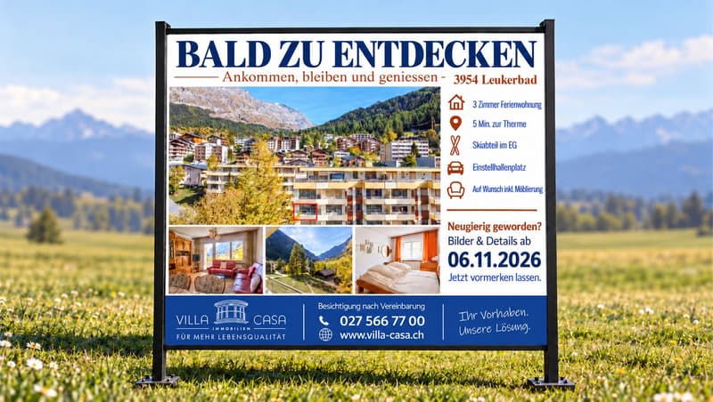 Charmante 3-Zimmer-Ferienwohnung mit Panoramablick in Leukerbad (1)