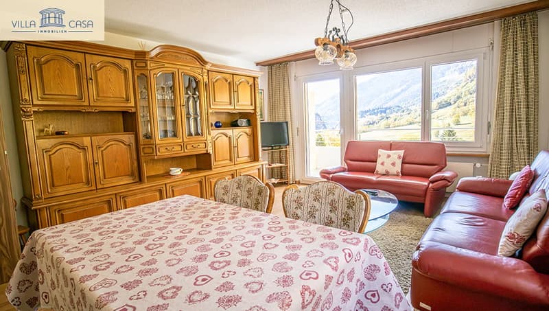 Charmante 3-Zimmer-Ferienwohnung mit Panoramablick in Leukerbad (4)