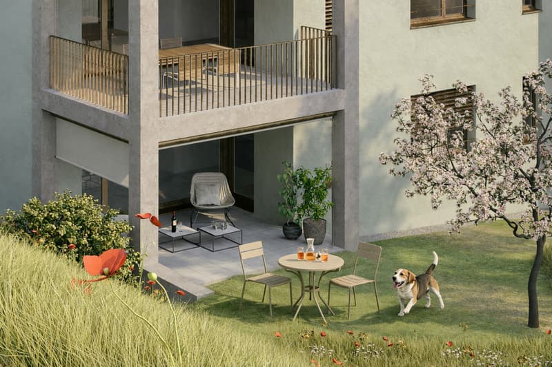Attractive garden apartment with large multipurpose room (1)