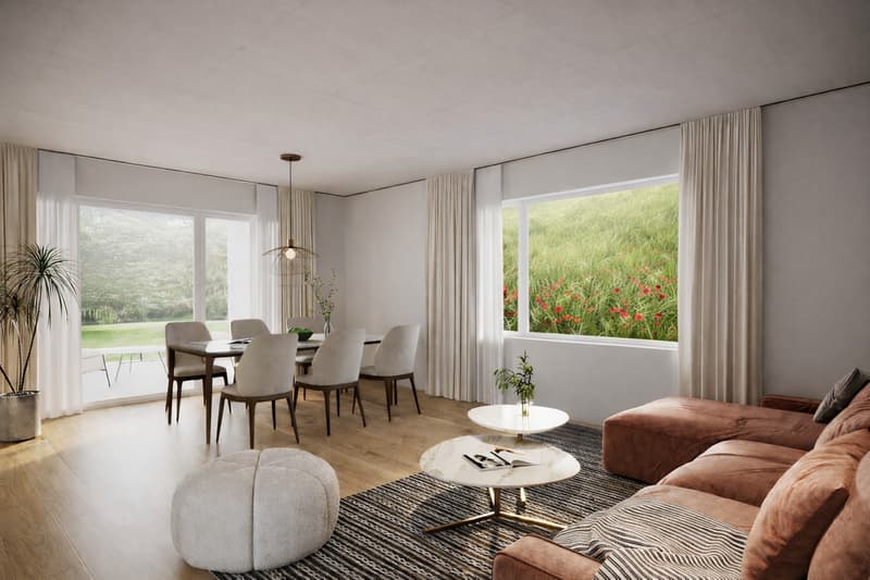 Appartement de jardin attractif avec grande pièce polyvalente (3)