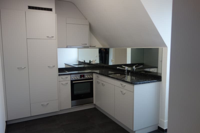 zentrale 2½ Zimmer-Dachwohnung, moderne Küche und Bad (2)