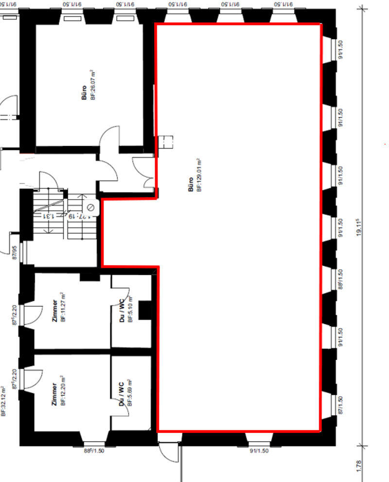 Büro/Praxis/Gewerbe/Lagerräume in historischem Gebäude ab 67 m2 (2)
