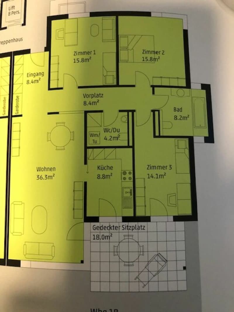 Grosszügige 4½-Zimmerwohnung mit Gartensitzplatz (9)