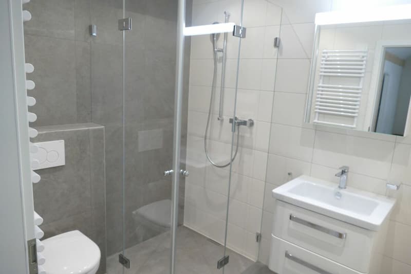 Bad mit Blick zu Dusche