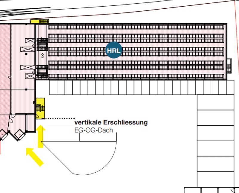Grundriss Hochregallager