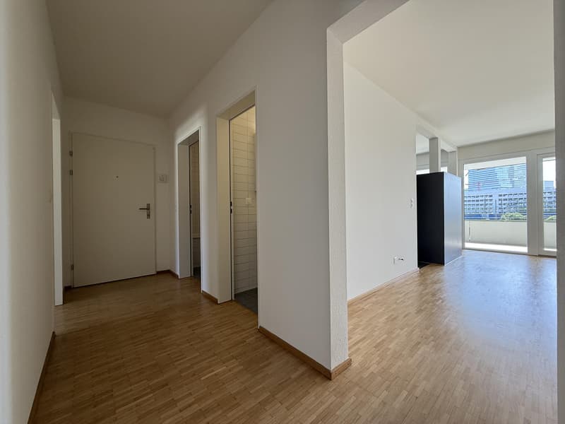 Eingang / Korridor / Wohnzimmer (Beispielfoto aus baugleicher Wohnung an der Bäumlihofstrasse: Abweichungen sind möglich)
