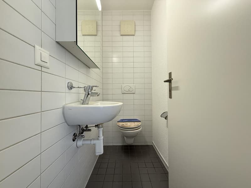 separates WC (Beispielfoto aus baugleicher Wohnung an der Bäumlihofstrasse: Abweichungen sind möglich)