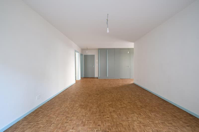 Eingang mit Wandschrank und offenem Wohnbereich