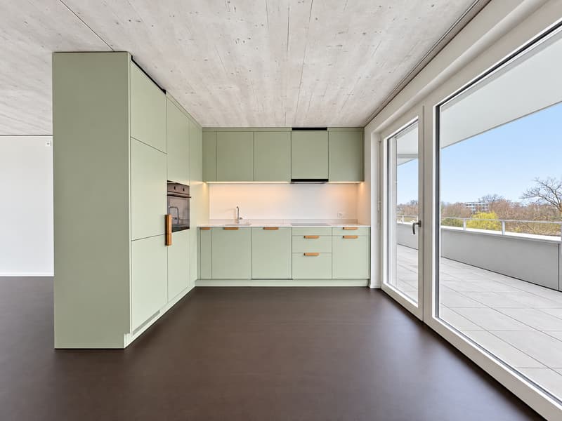 Küche / Eingang (Foto aus baugleicher Wohnung; kleinere Abweichungen sind möglich)