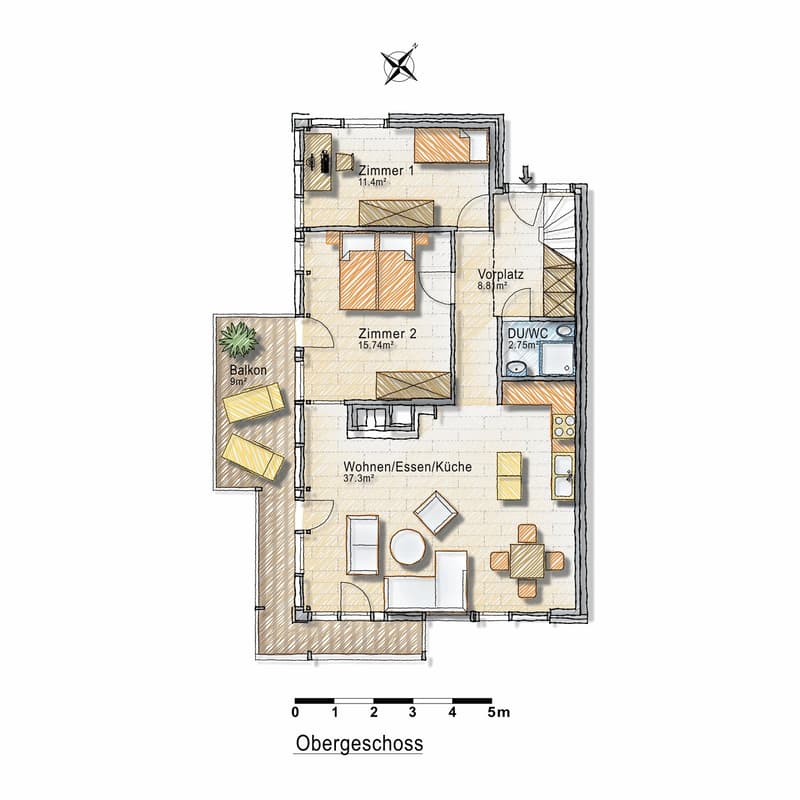 Appartamento a maisonnette vicino alla natura a Kirchlindach. (14)