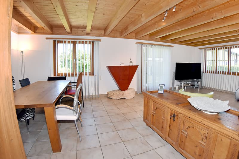 Der offene, helle Wohnbereich à ca. 35 m2...