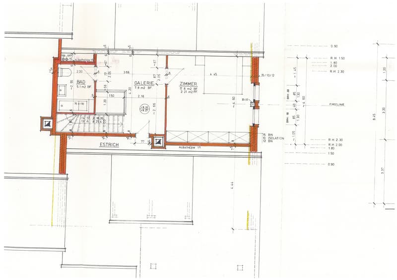 Grundriss DG 4.5-Zimmer-Wohnung