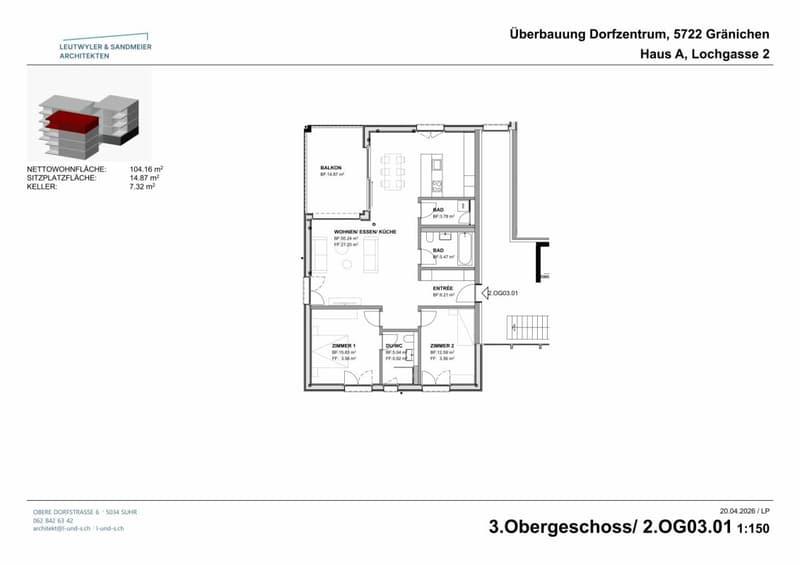 Haus A 3. OG 3 1/2 Zimmer