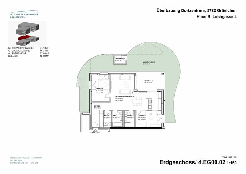 Haus B EG 3 1/2 Zimmer