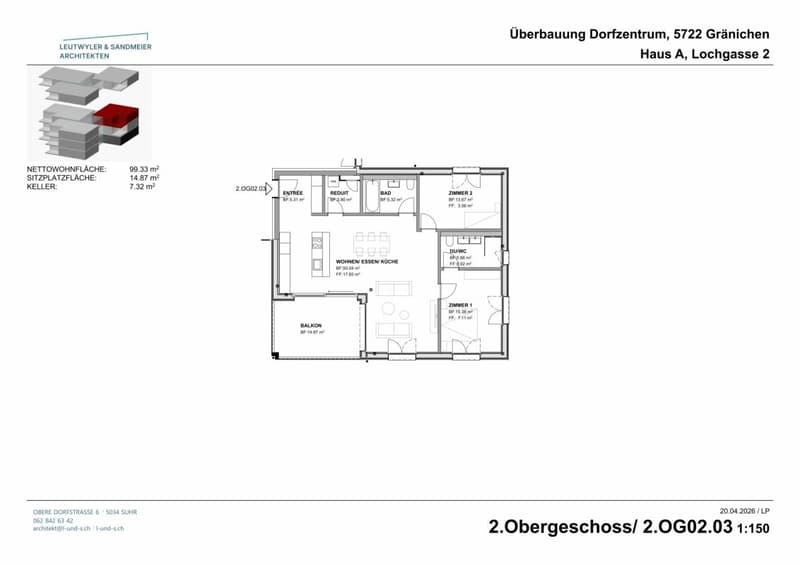 Haus A 2. OG 3 1/2 Zimmer