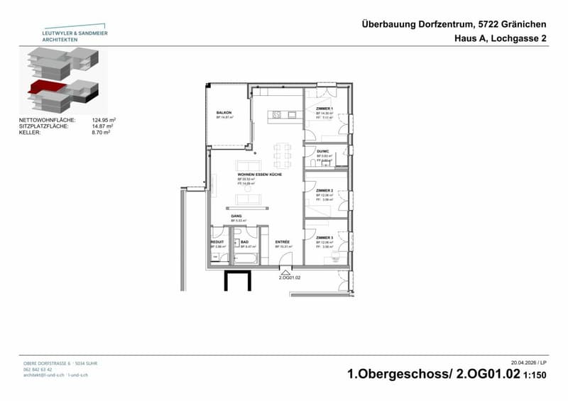 Haus A 1. OG 4 1/2 Zimmer