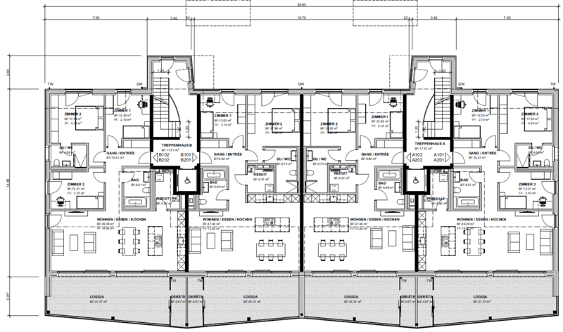 Grundriss 1. Obergeschoss / 2. Obergeschoss