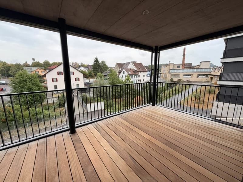Loggia mit Blick ins Grüne