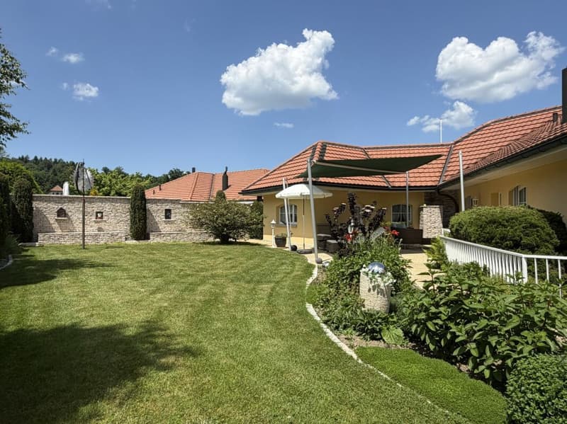 gepflegter Gartenbereich