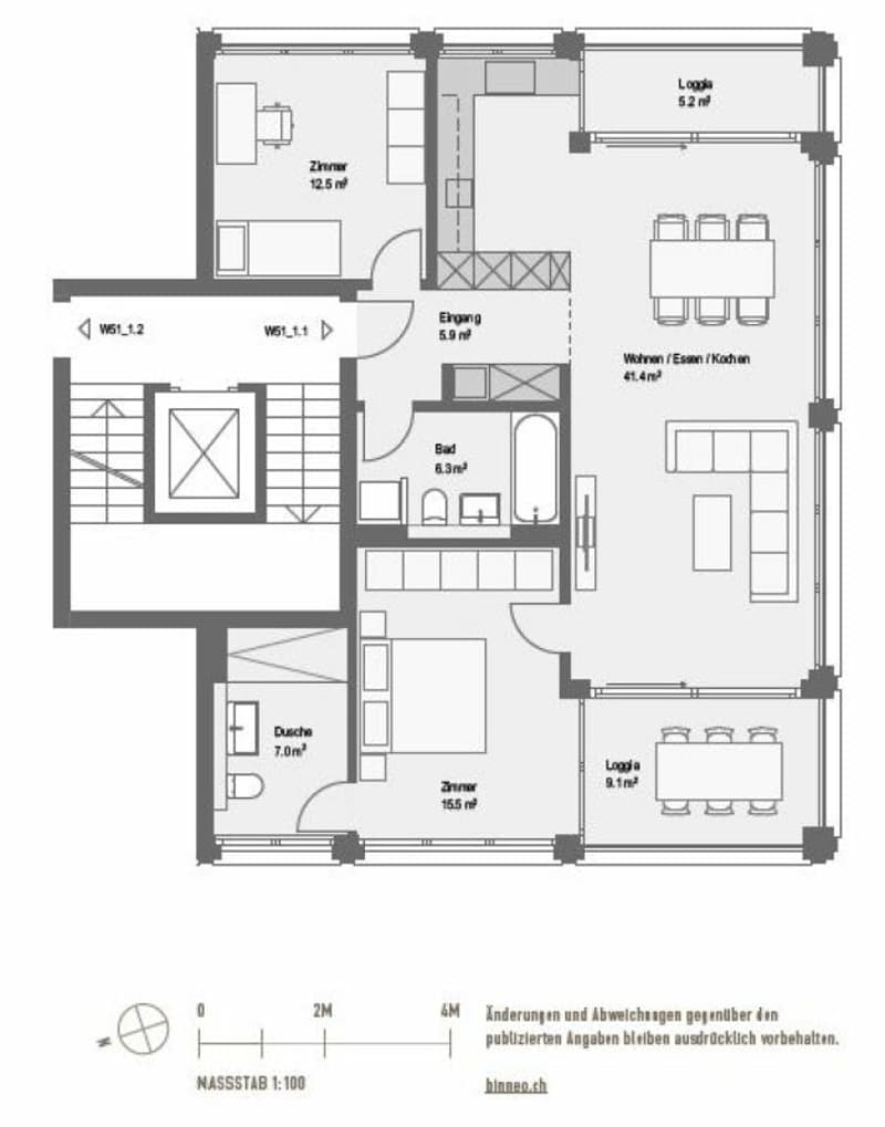 Exklusive 3,5-Zimmer-Neubauwohnung mit 89 m2 in Binningen (9)