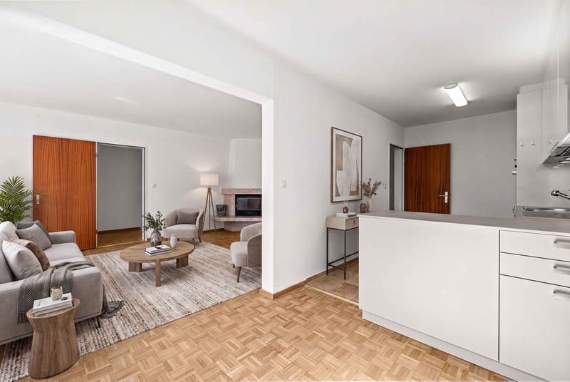 SPACIOUS, COZY APARTMENT WITH A FIREPLACE IN LIESTAL (3)