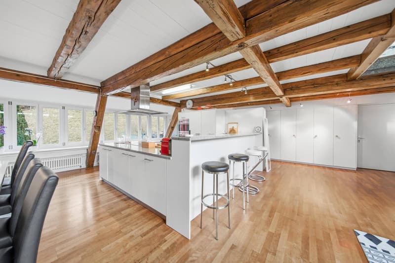 DUPLEX HISTORIQUE DE 6 PIÈCES AVEC TERRASSE SUR LE TOIT ET ESPRIT LOFT À LAUPEN ZH (7)