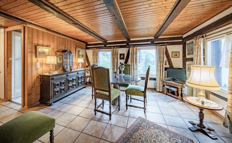 PERLE D'HABITATION SUISSE AUTHENTIQUE SUR UN VERSANT ENSOLEILLÉ (3)