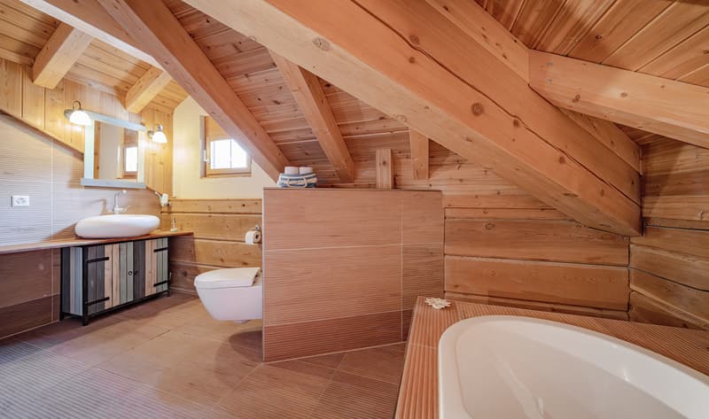 FIRST-CLASS LOG CABIN IN CHURWALDEN - 4.5 ROOM MAISONETTE ON THE ROOF (6)