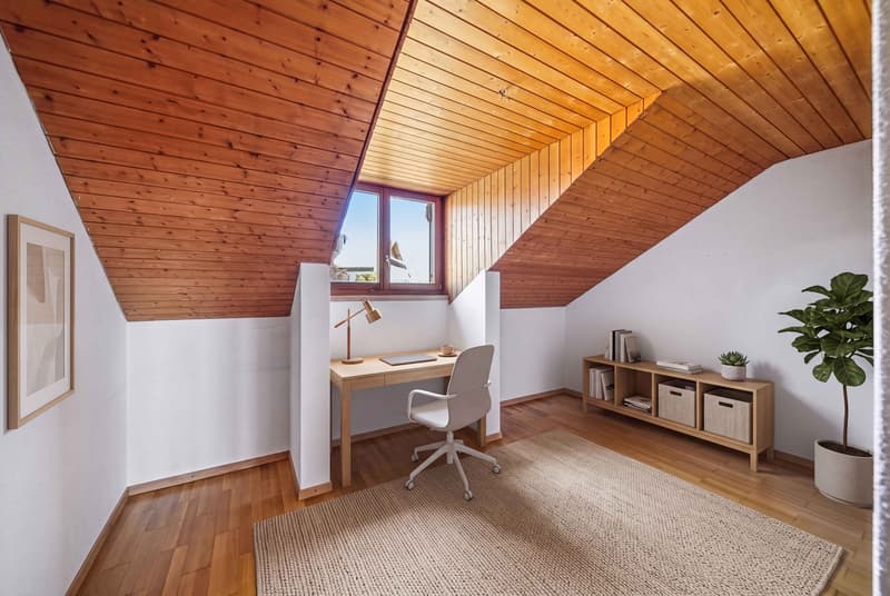 WOHNCHARME MIT WEITBLICK -  4.5 ZIMMER DACHWOHNUNG IN OBERWIL-LIELI (4)
