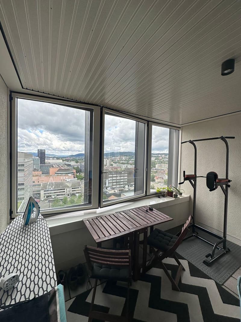 Sublet/Temporary Furnished 3.5 Room 16th Floor in Altstetten (1-3 months) (6)