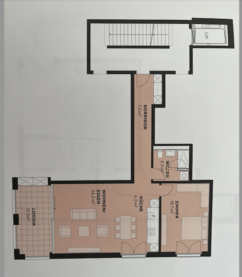 Large, bright, beautiful 2 1/2 room apartment (8)