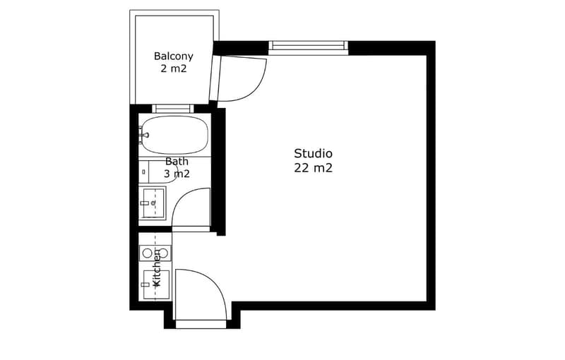 Furnished Studio Apartment for Sublet in Zürich Oerlikon (8050) (2)