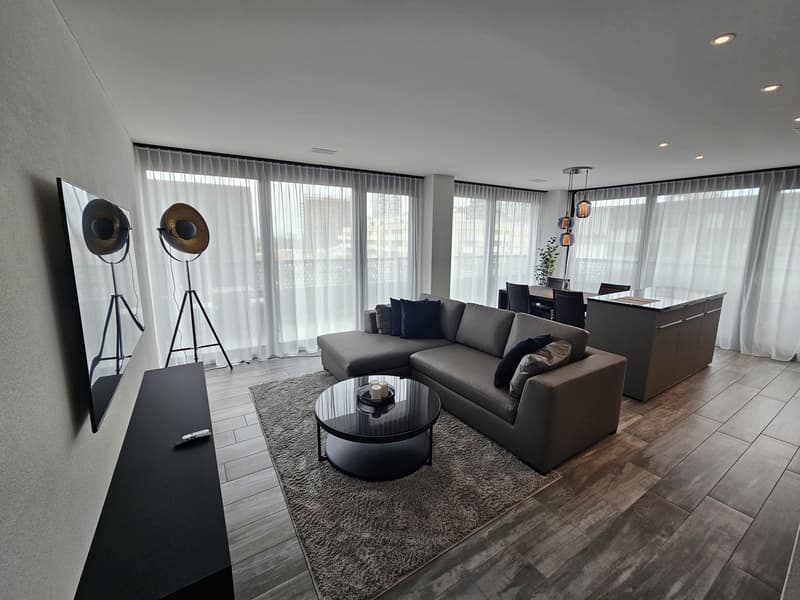 Möblierte 2.5-Zimmer-Wohnung mit umlaufendem 20m² Balkon nahe Zürich sofort bezugsbereit (1)