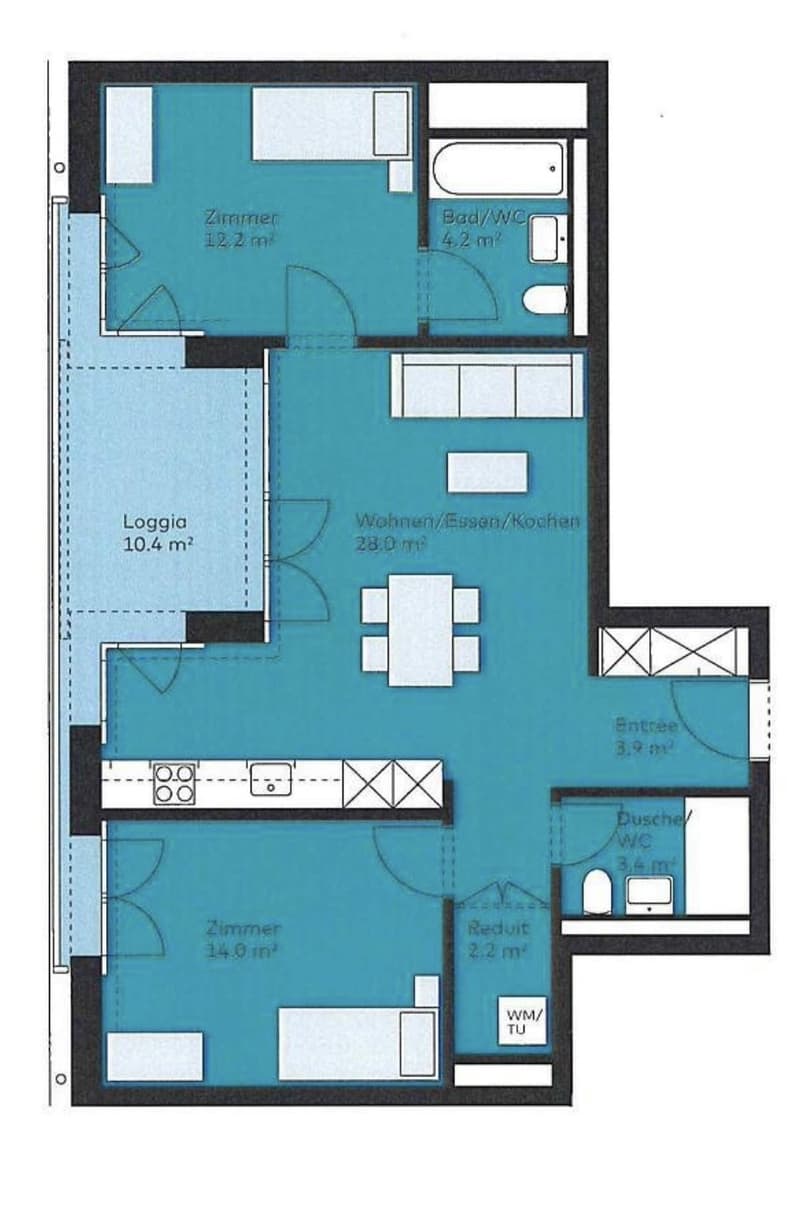 3.5 rooms apartment in Schlieren for subrent 1Y (5)