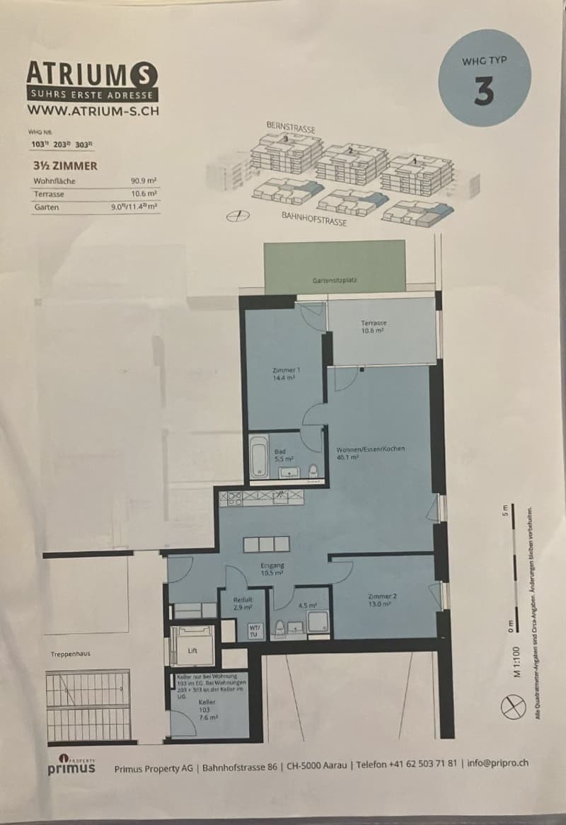 3 ½ locali appartamento, 5034 Suhr (2)