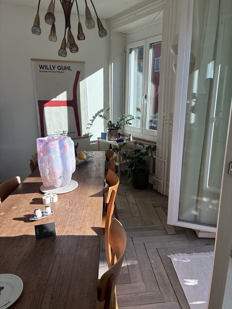 Helles möbliertes 3-Zimmer-Apartment mit sonnigem Balkon im Herzen von Zürich (19. Juni - 31. Juli) (2)