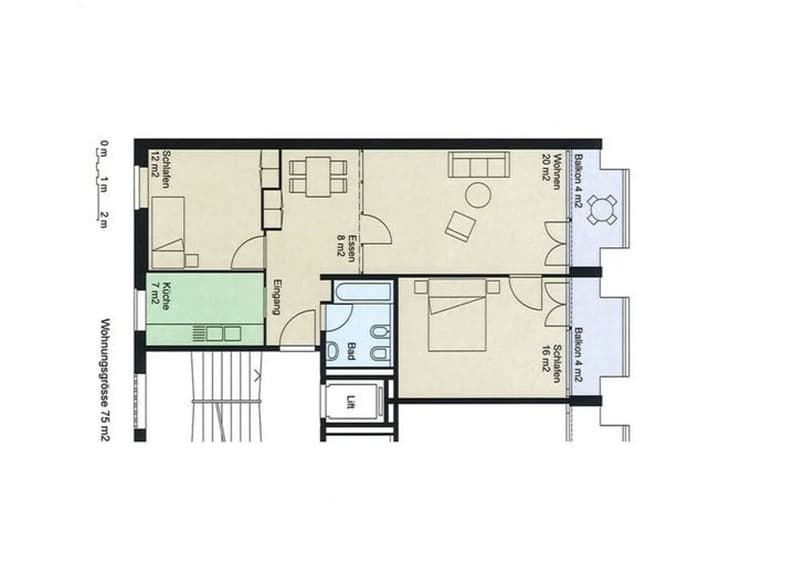 Bright 3.5-room apartment on the top floor, central, quiet, and directly by Irchelpark (10)