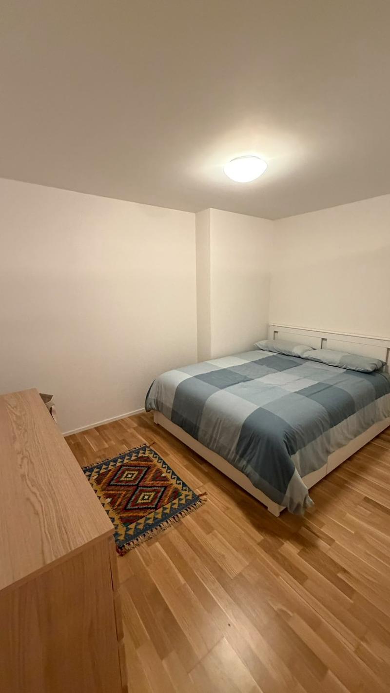 located behind the wardrobe and library of the living room, it is completely hidden from there