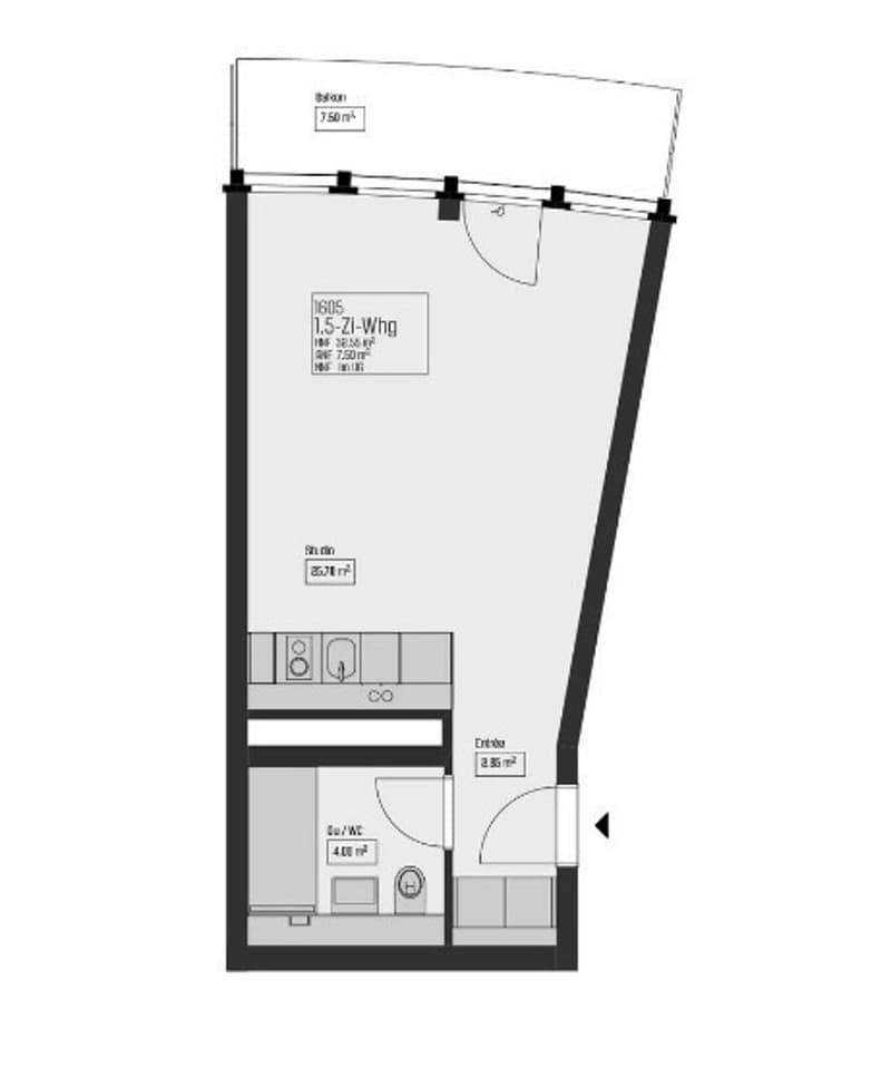 Modern studio on the 16th floor with stunning view (7)