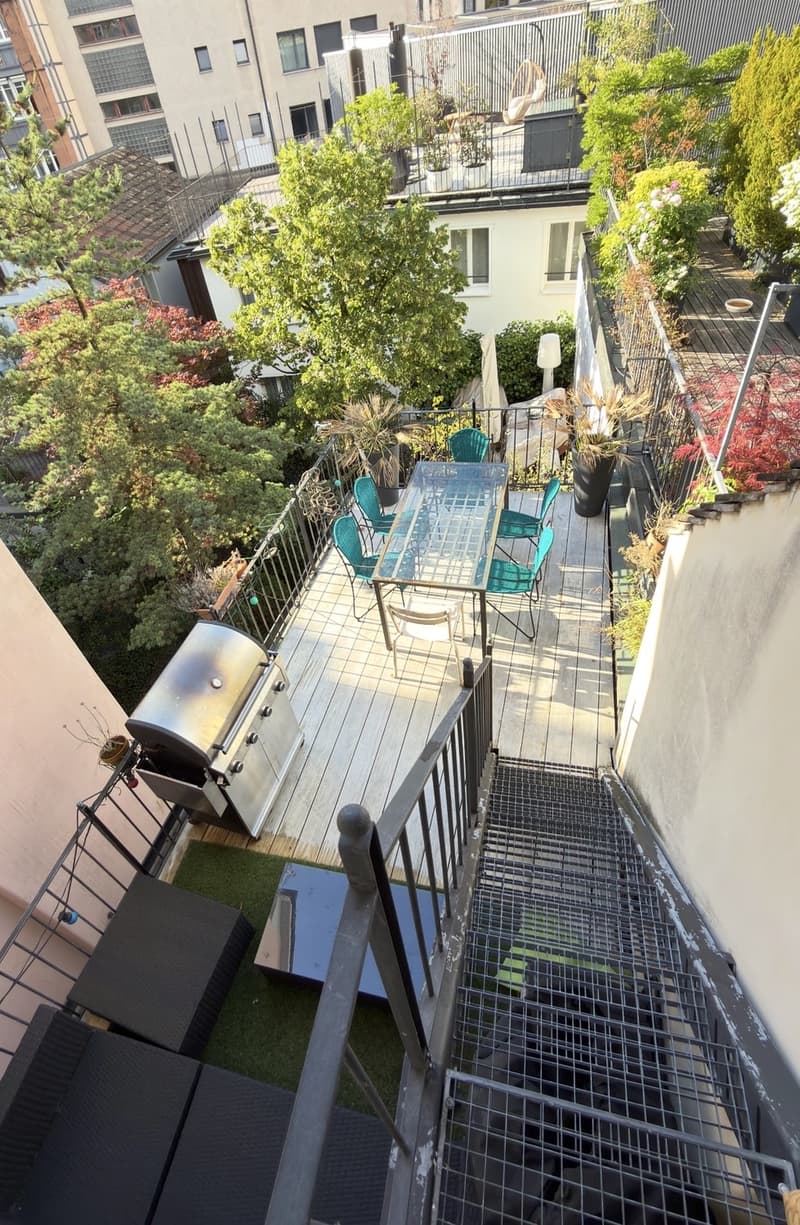 Chambre meublée dans un appartement de charme en vieille ville et terrasse privée (option pour un bail à long terme) (3)