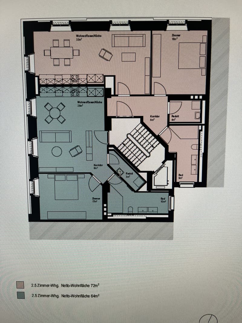 Apartment offer Lucerne (from 01.08.2026) Charming, stylishly renovated 2.5-room old building apartment (64 m²) on Winkelriedstrasse 11 in Lucerne. On the 2nd upper floor, modern kitchen with dishwasher. Washing machine and dryer in the laundry room. Oak parquet, shower/toilet (7)