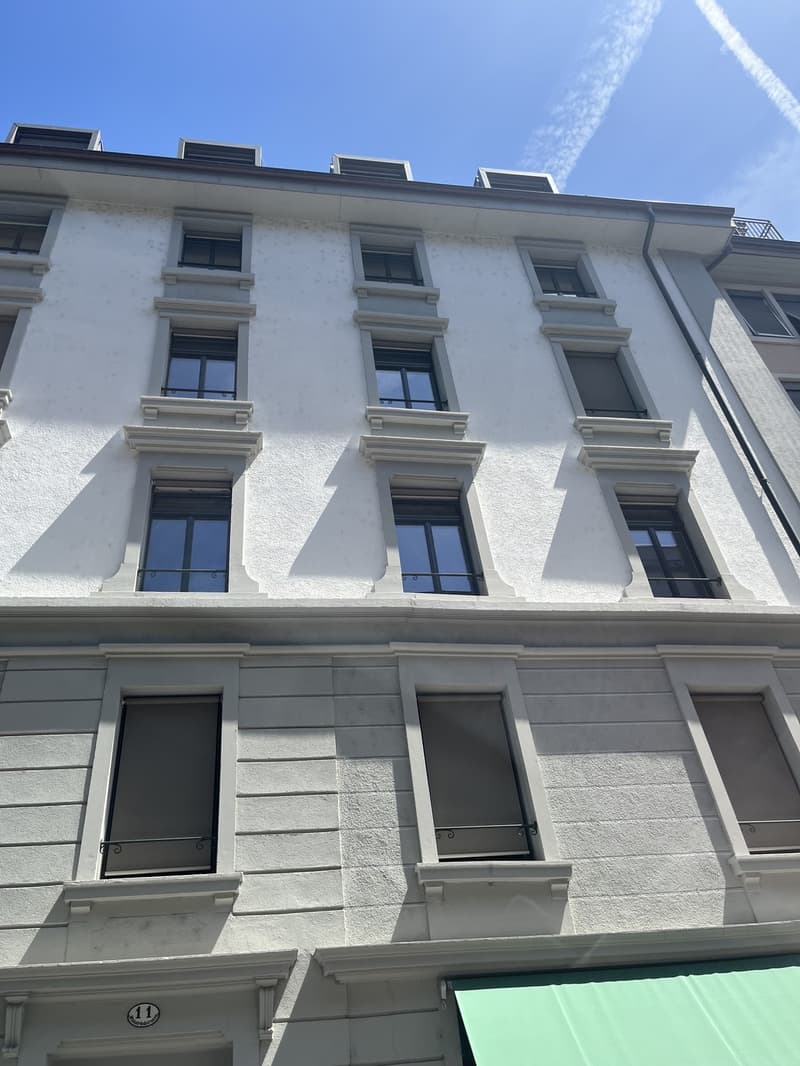 Apartment offer Lucerne (from 01.08.2026) Charming, stylishly renovated 2.5-room old building apartment (64 m²) on Winkelriedstrasse 11 in Lucerne. On the 2nd upper floor, modern kitchen with dishwasher. Washing machine and dryer in the laundry room. Oak parquet, shower/toilet (3)