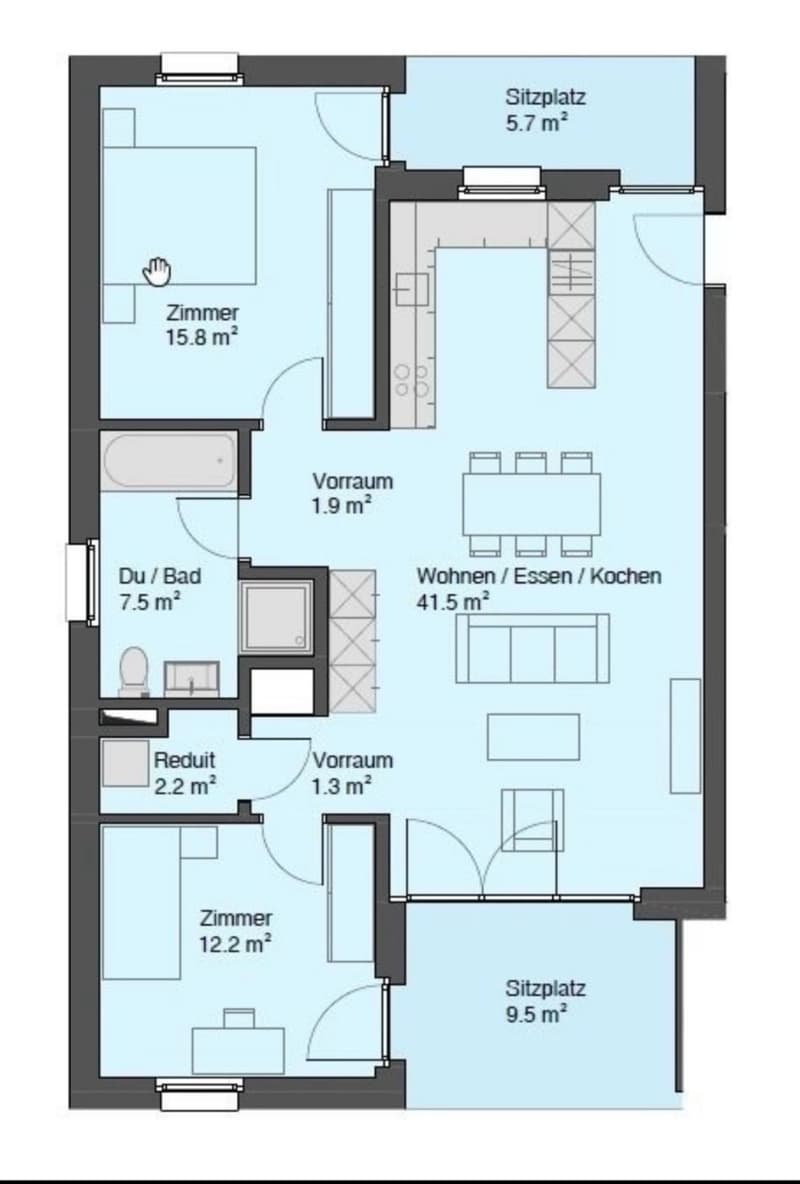 3 ½ locali appartamento, 5043 Holziken (2)