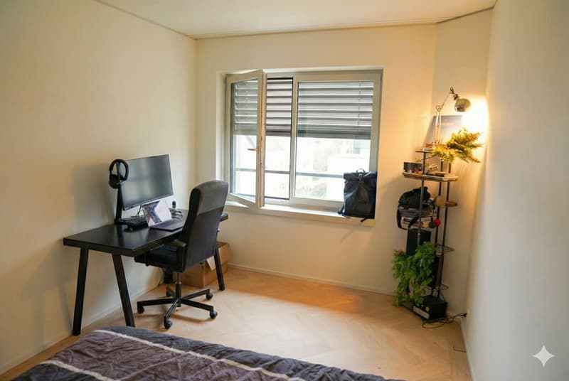Premium furnished room in 128m² designer flat in-unit laundry, 2 bathrooms, balcony view, underfloor heating (3)