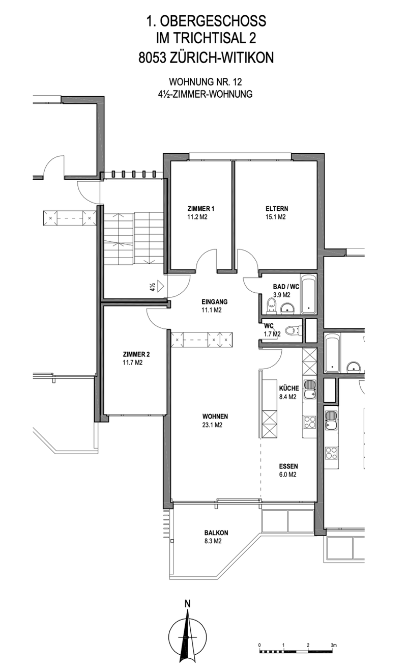 Grosszügige und helle 4.5-Zimmer-Wohnung in Zürich-Witikon sucht Nachmieter (10)